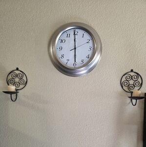 Set of 2 metal candle sconces